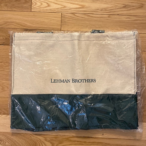 Lehman Brothers Canvas Tote Bag with Pouch Brand New!